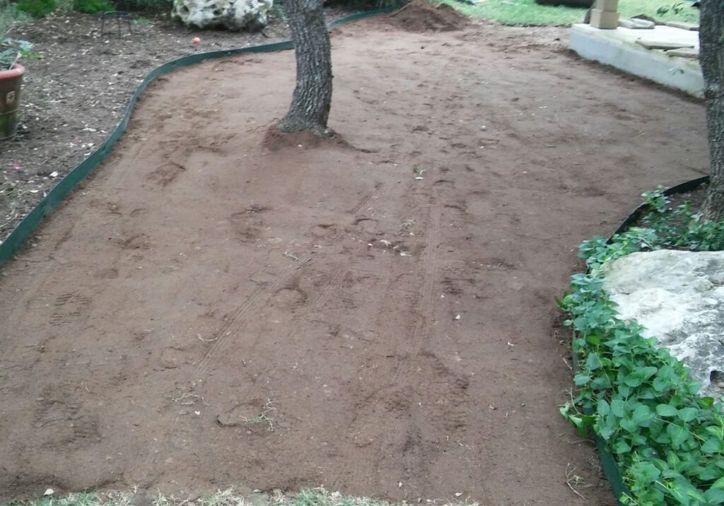 Preparing area for installing artificial grass