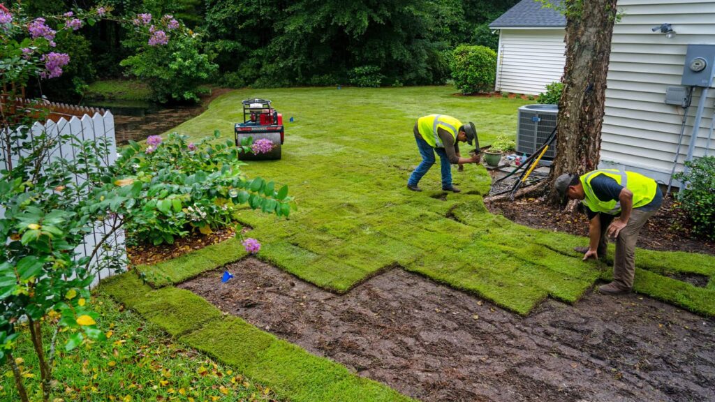 New Sod Installation In Lawn